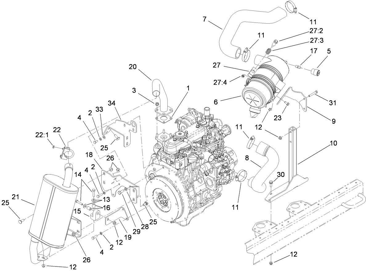 Engine Intake and Exhaust Assembly