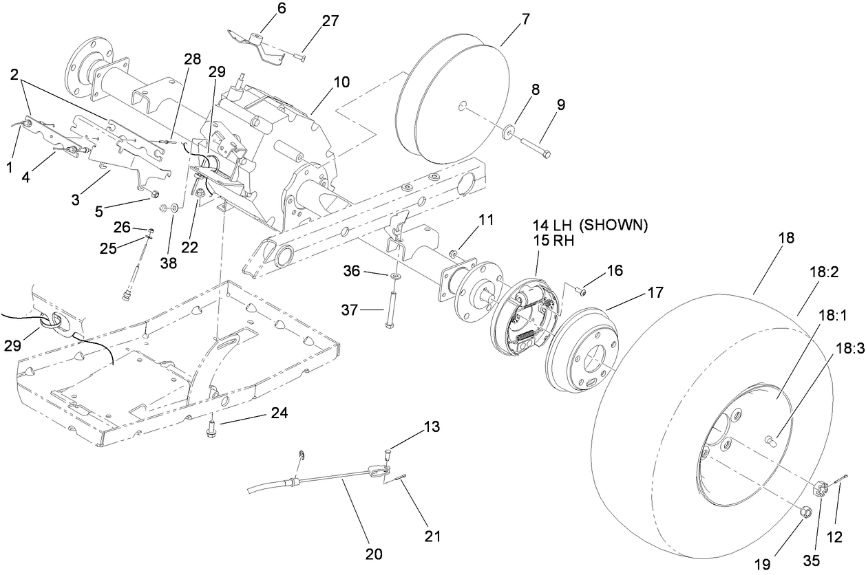 Rear Tire and Transaxle Assembly