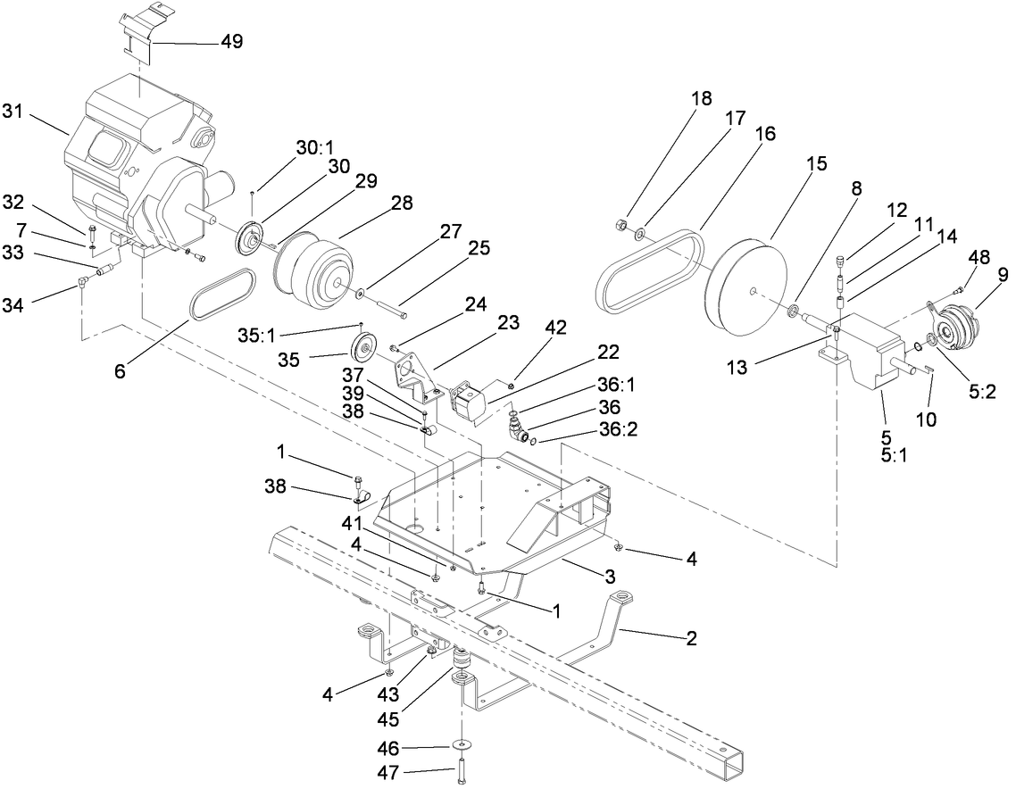 Engine and Gearbox Assembly