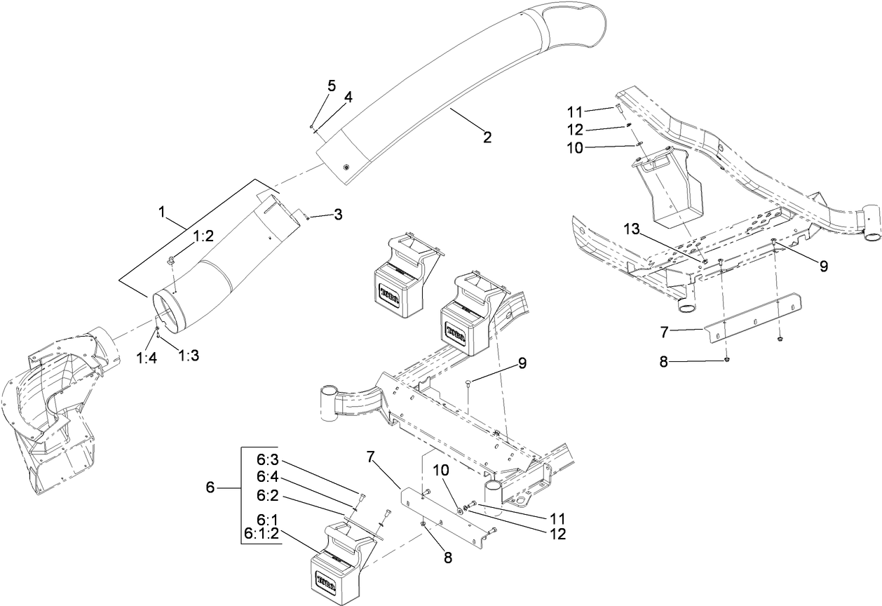 Parts – 48in and 52in E-Z Vac DFS Collection System, Z Master G3