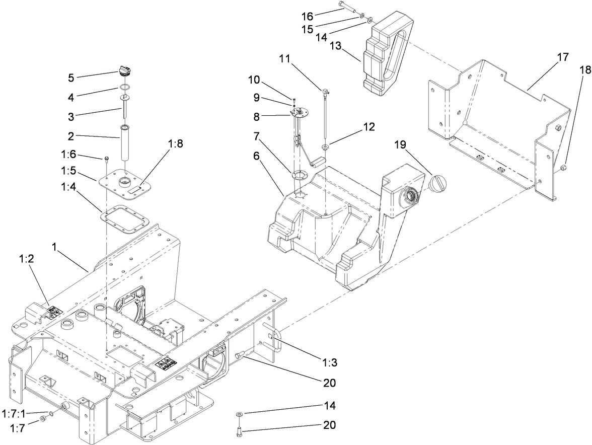 Main Frame and Fuel Tank Assembly