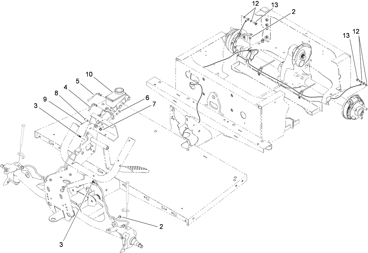 Master Cylinder and Brake Line Assembly