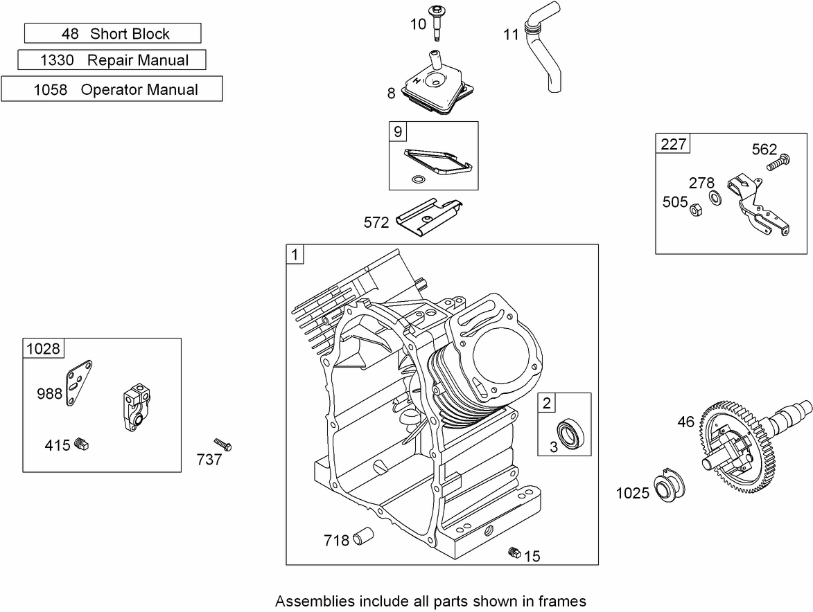 Cylinder Assembly  Briggs and Stratton 295440-0153-G1