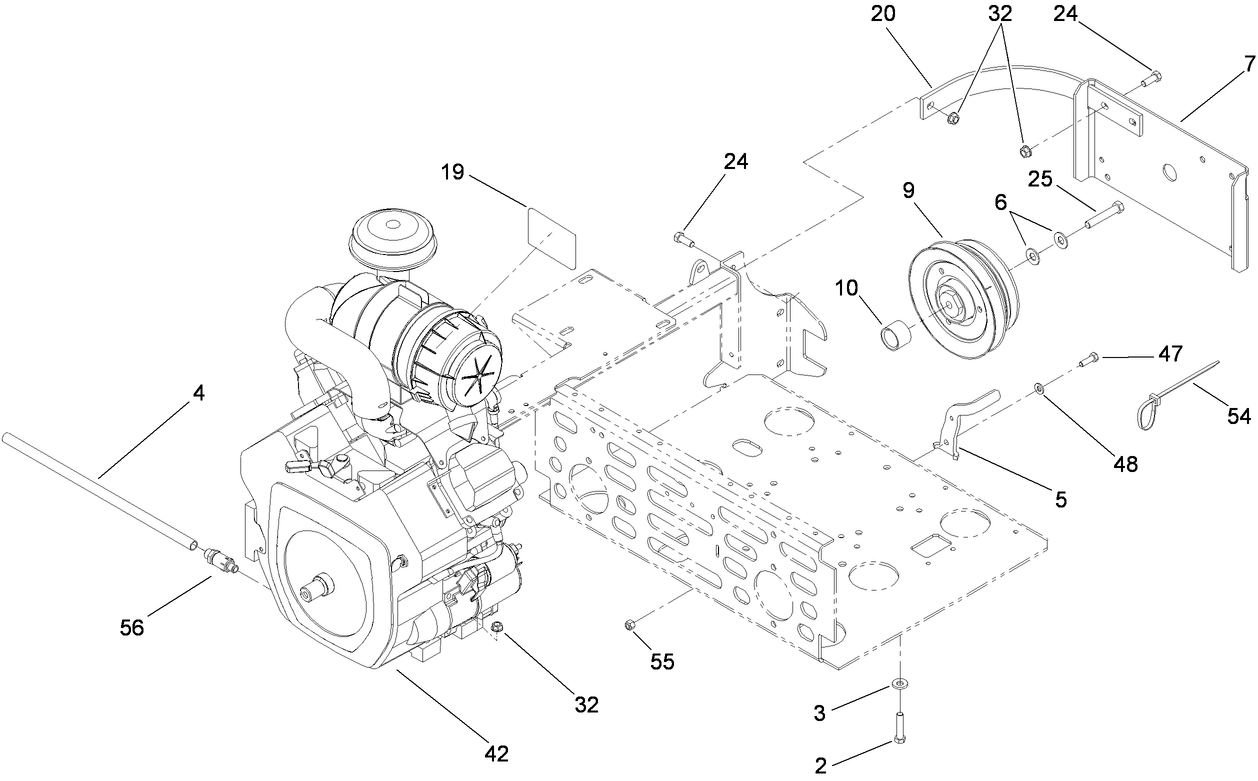 Engine and Clutch Assembly