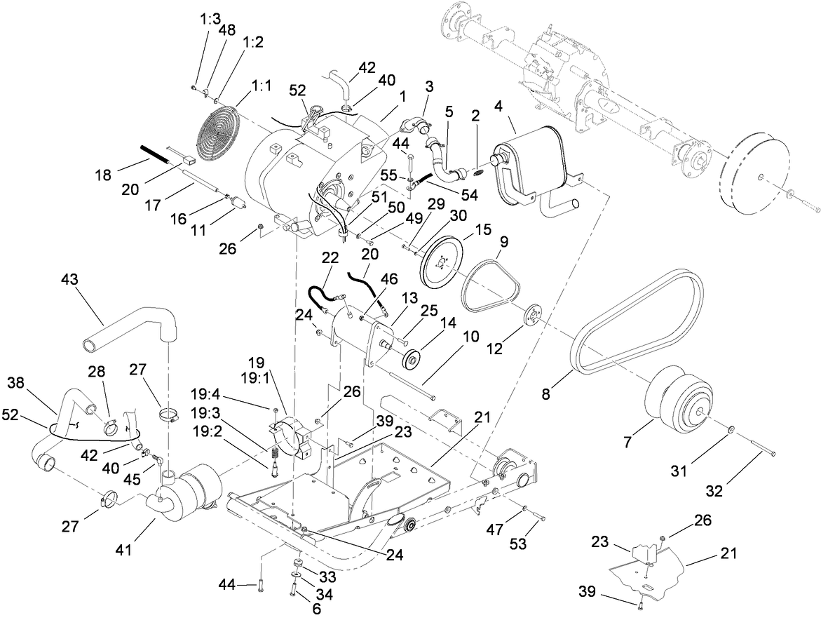 Engine and Clutch Assembly