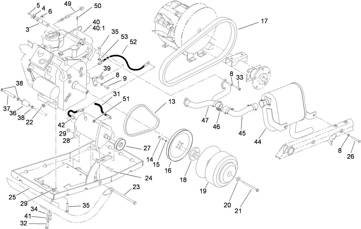 Engine and Clutch Assembly