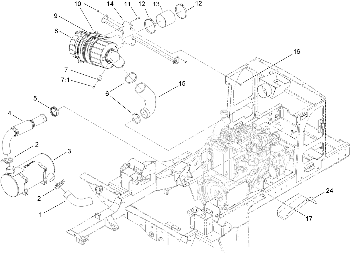 Air Cleaner and Muffler Assembly