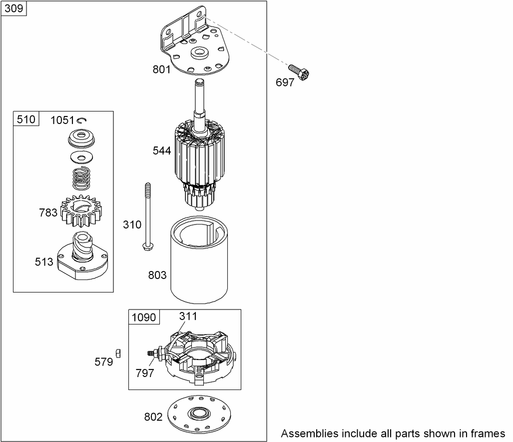 Starter Assembly  Briggs and Stratton 44K777-0125-G1