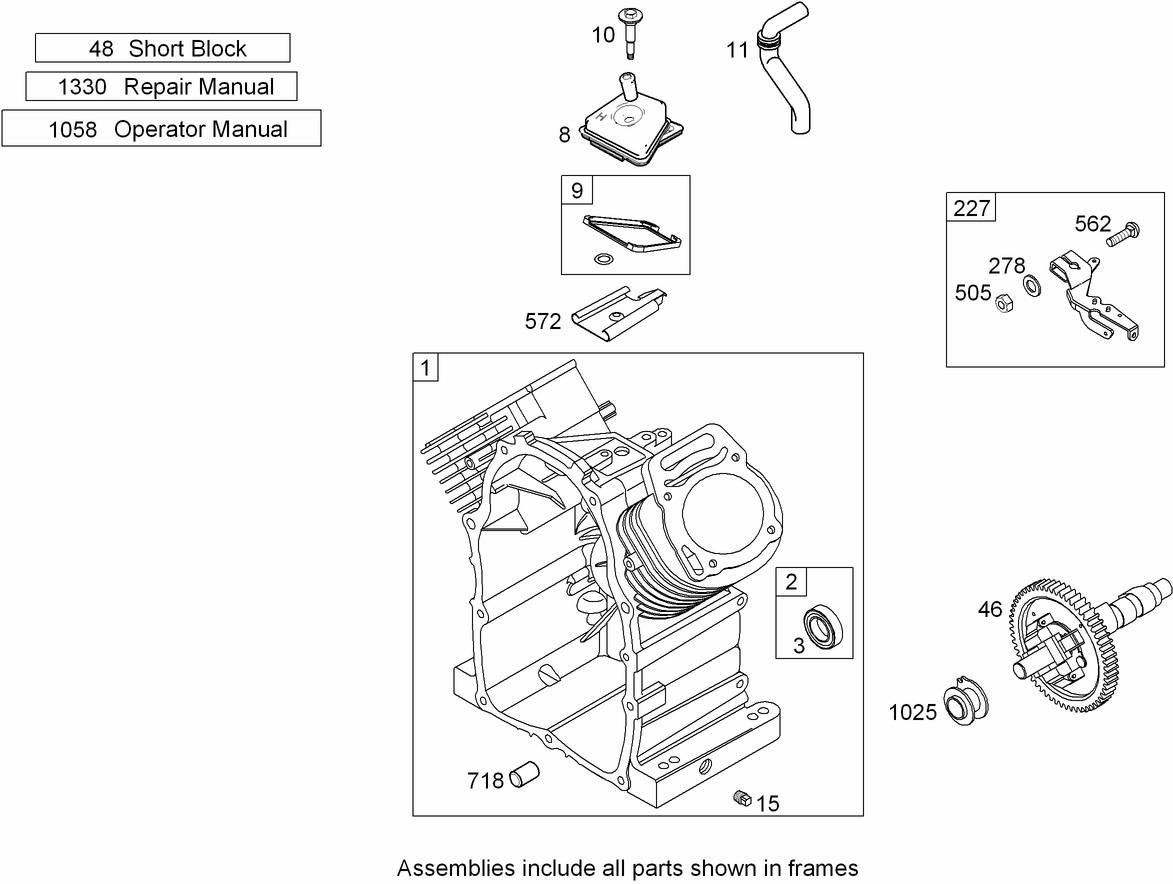 Cylinder Assembly Briggs and Stratton 295440-0158-G1