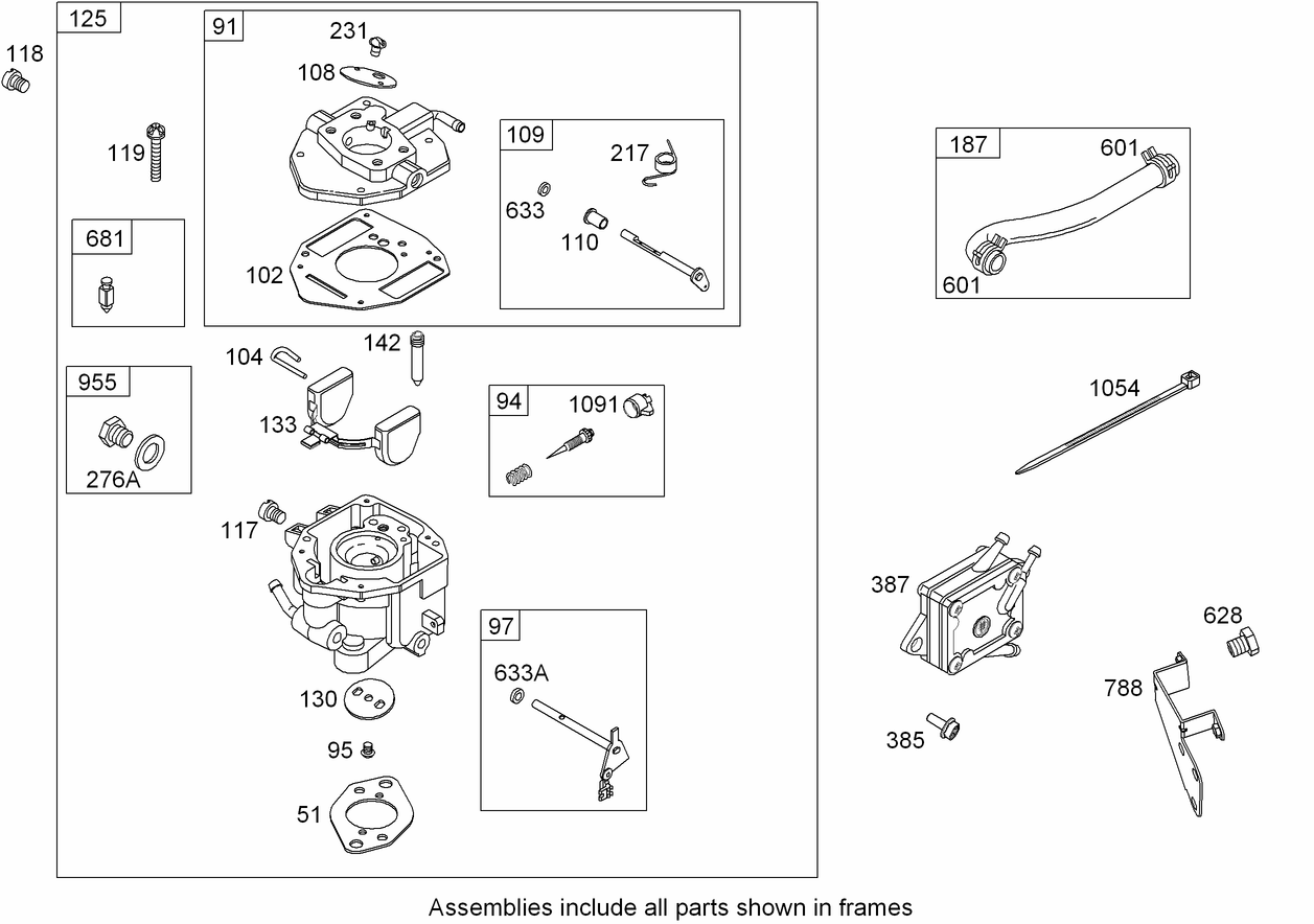 Carburetor and Fuel Pump Assembly Briggs and Stratton 295440-0158-G1