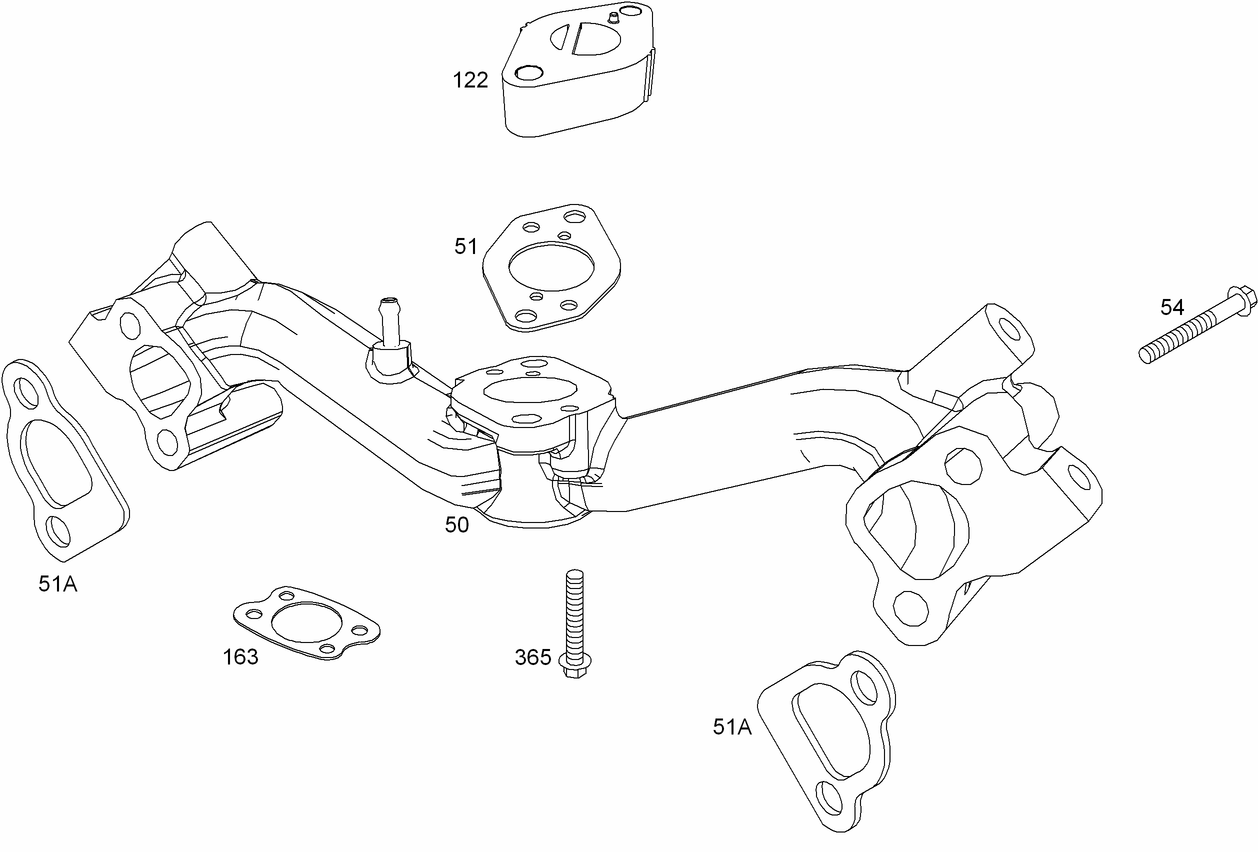 Intake Manifold Assembly Briggs and Stratton 295440-0158-G1