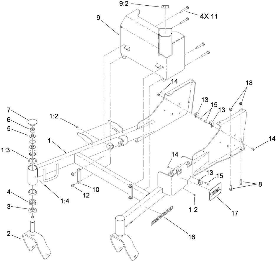 Frame and Muffler Guard Assembly