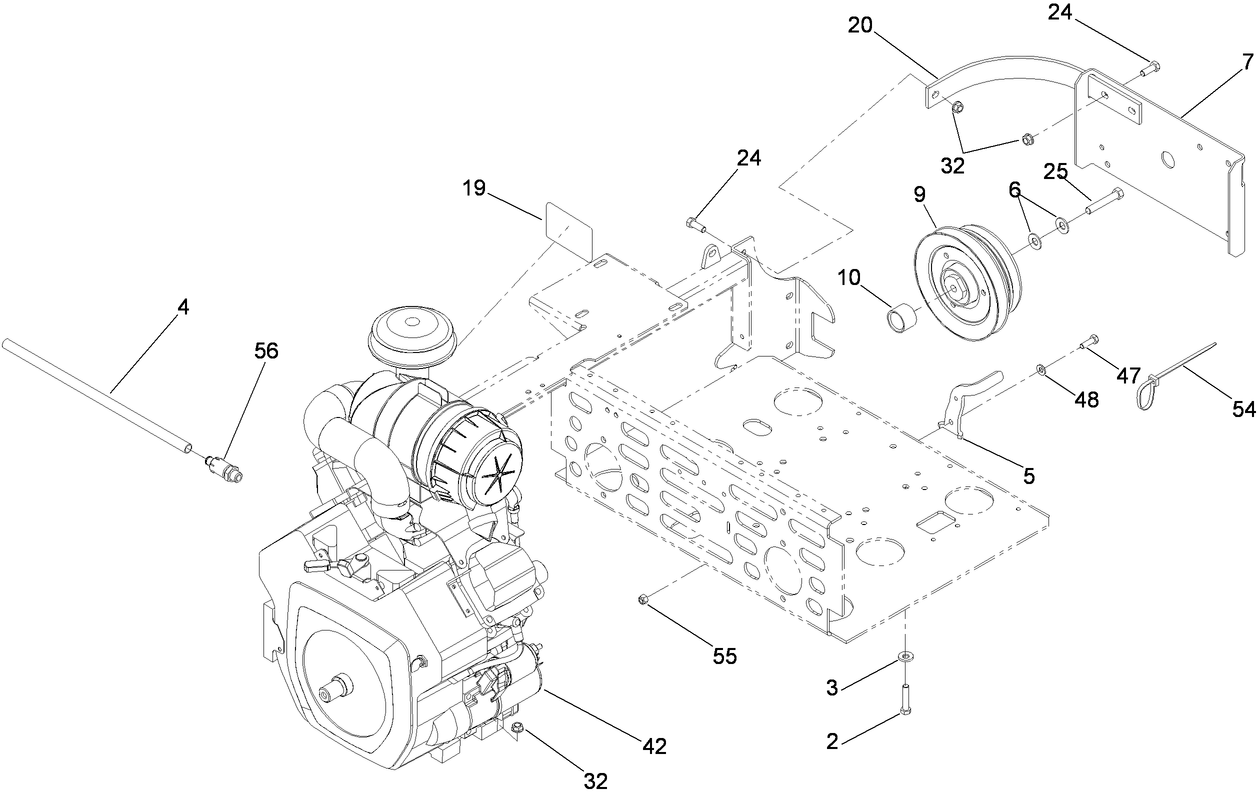 Engine and Clutch Assembly