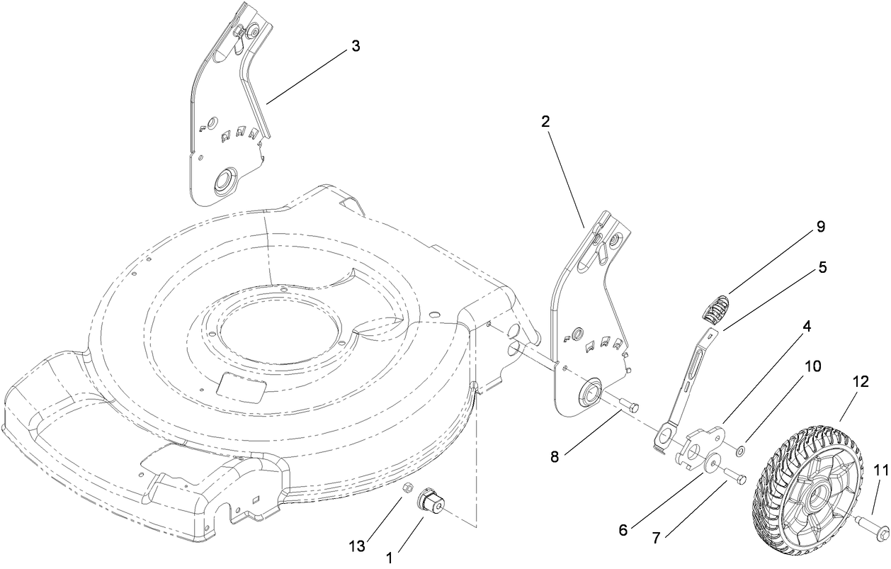 Rear Axle and Wheel Assembly