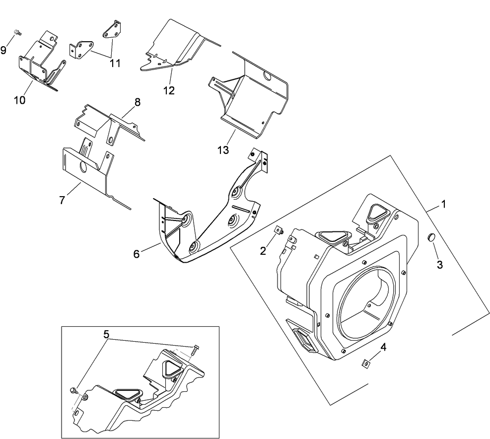 Blower Housing and Baffle Assembly  Kohler CH640-3018