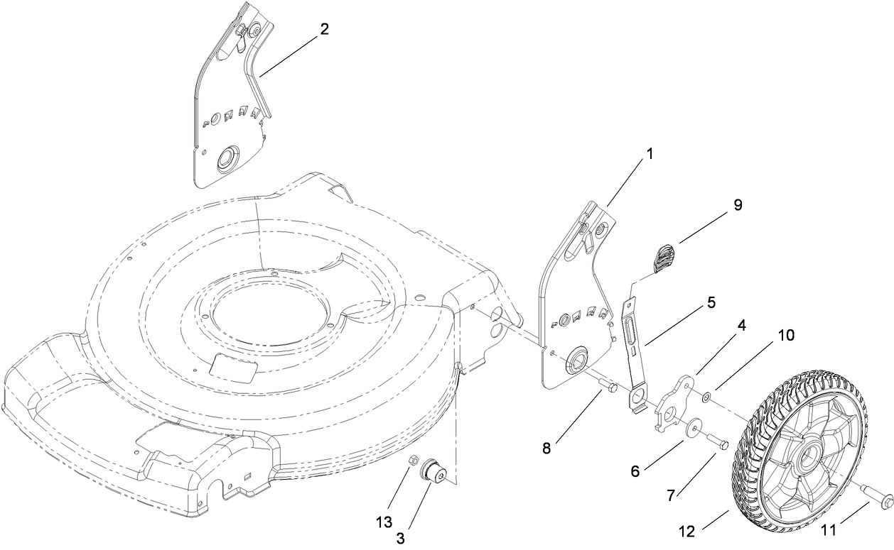 Rear Axle and Wheel Assembly