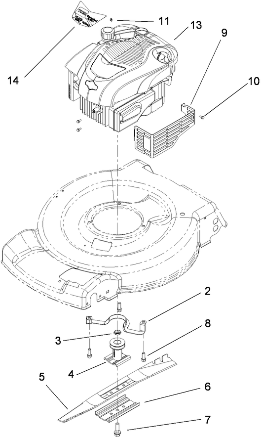 Engine and Blade Assembly