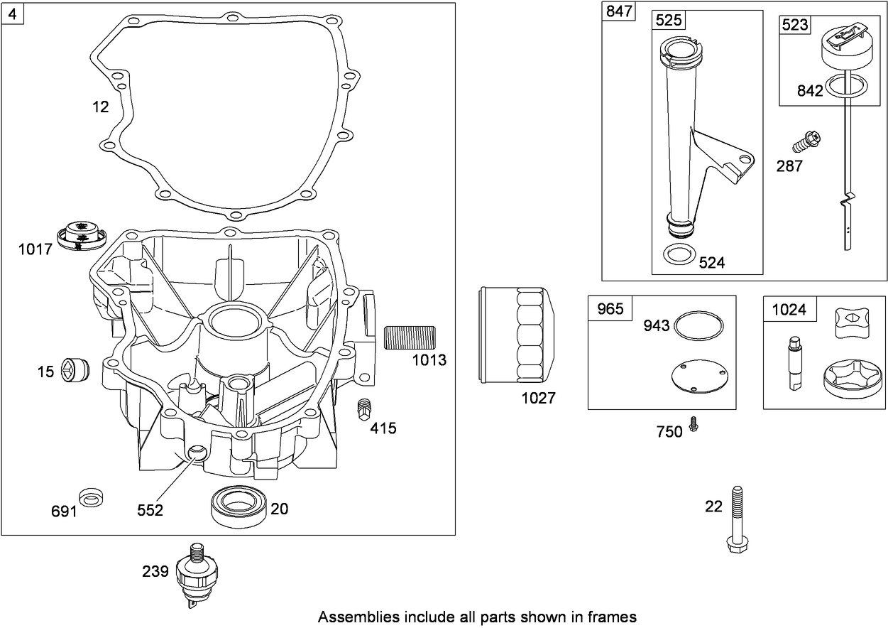 Crankcase Assembly  Briggs and Stratton 44K777-0125-G1