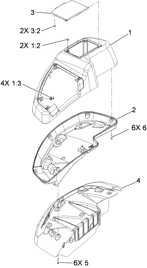 RH Console Assembly No. 115-7400