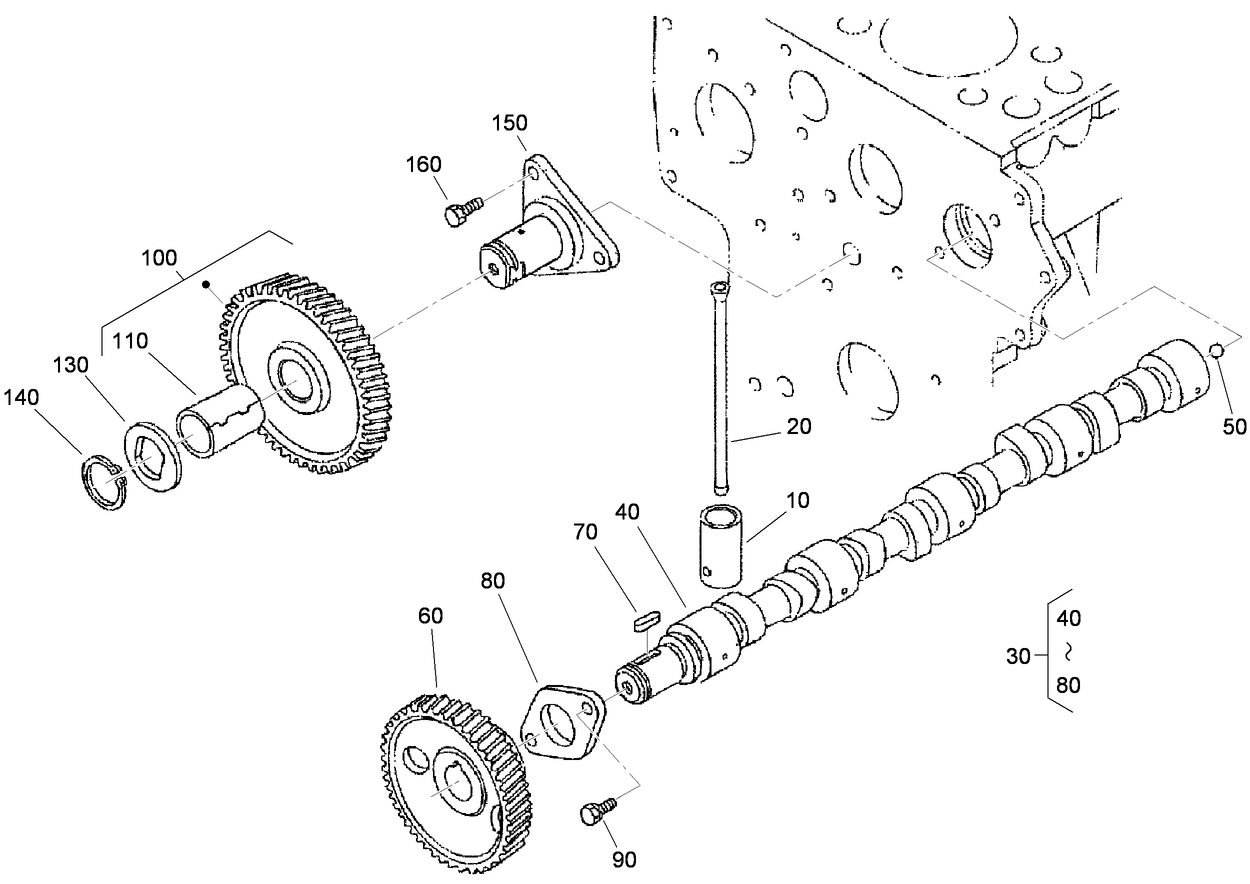 Cam Shaft and Idle Gear Assembly