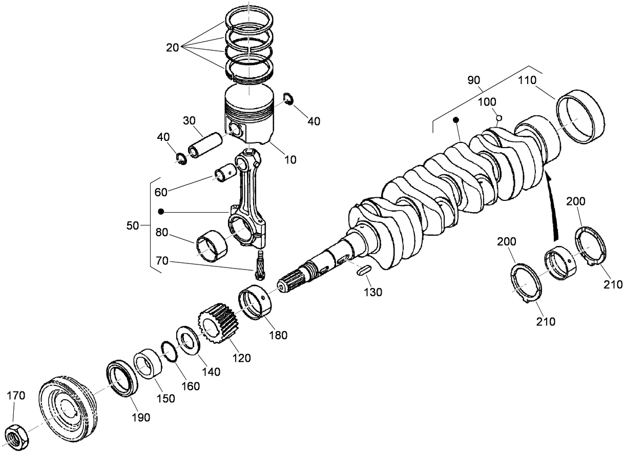 Piston and Crankshaft Assembly