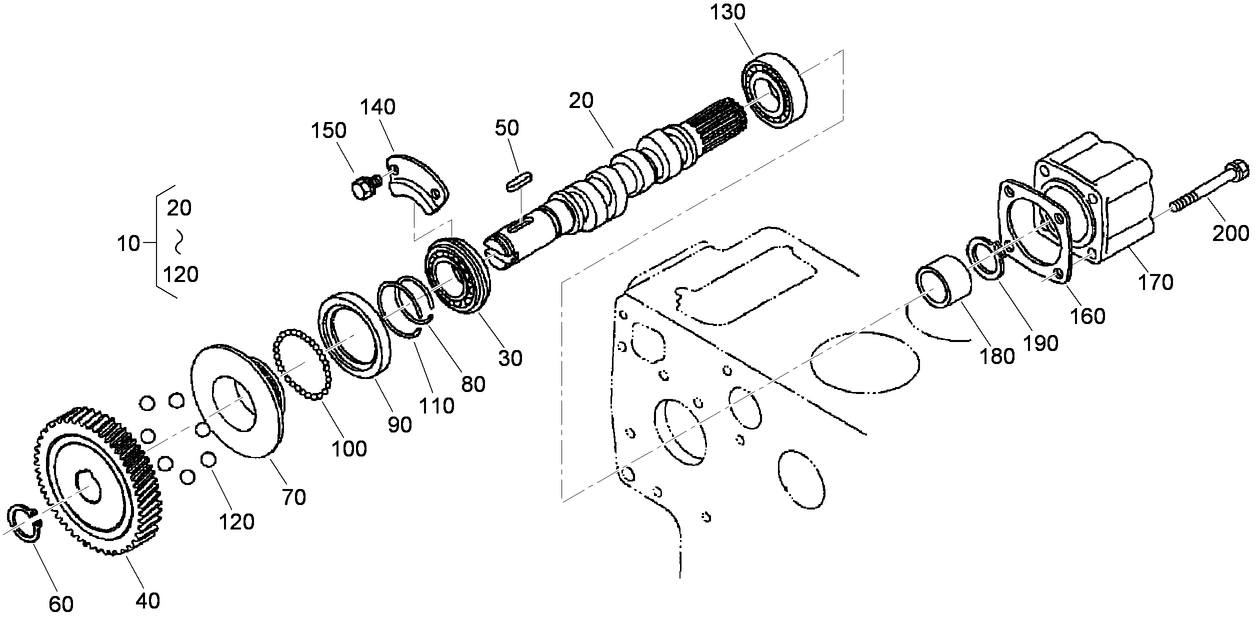 Fuel Camshaft and Governor Shaft Assembly