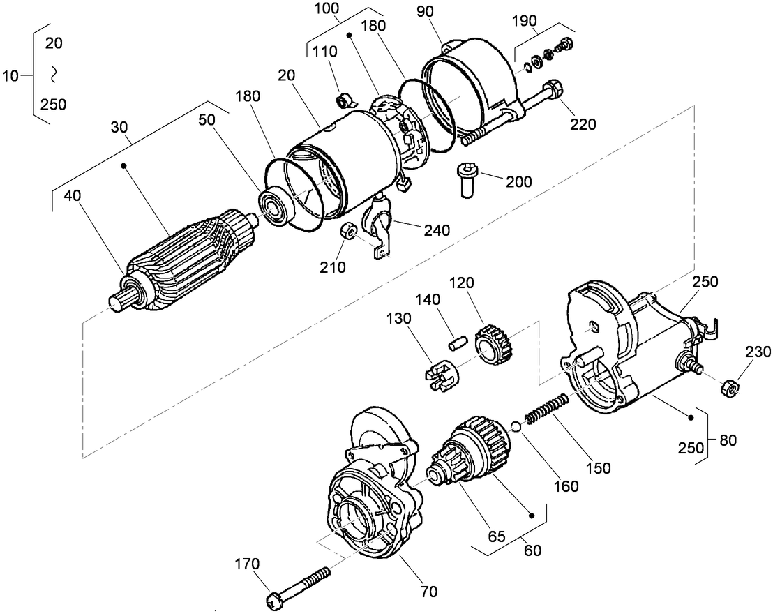 Starter (Component Part) Assembly No. 98-7734