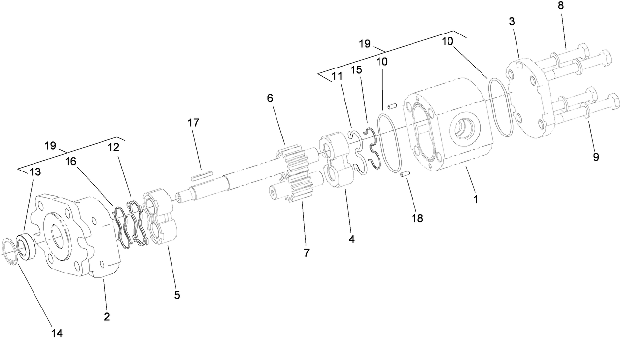 Hydraulic Gear Pump Assembly No. 112-2983