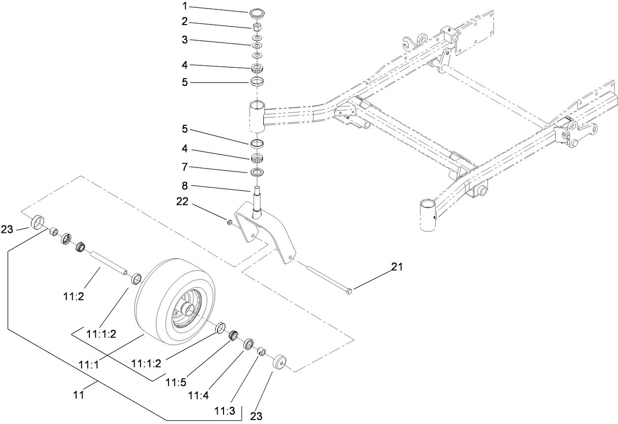 Caster and Wheel Assembly