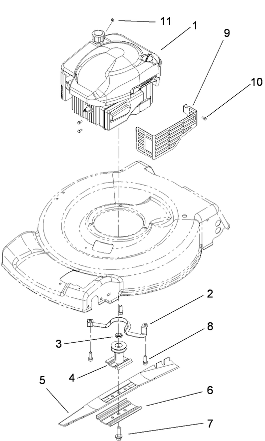 Engine and Blade Assembly