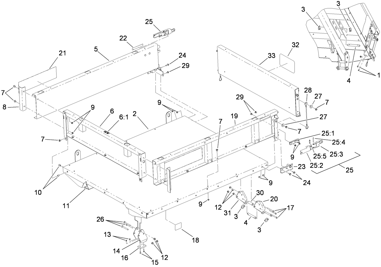 Full Bed and Side Panel Assembly