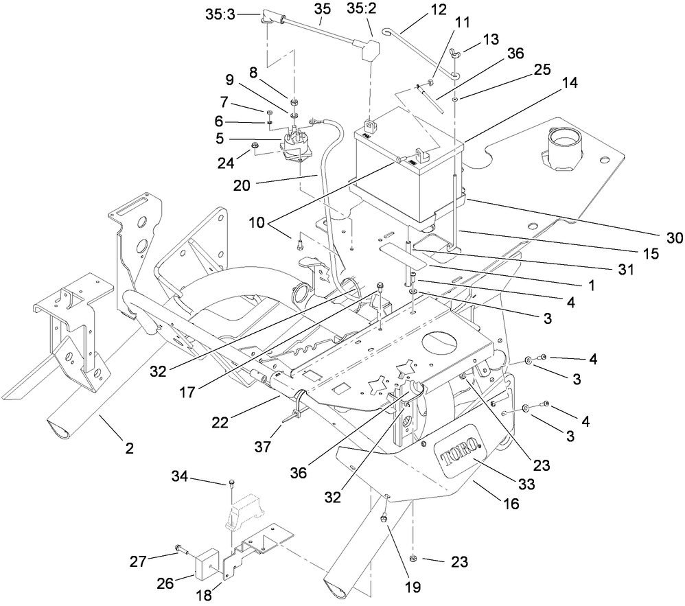 Frame and Battery Assembly