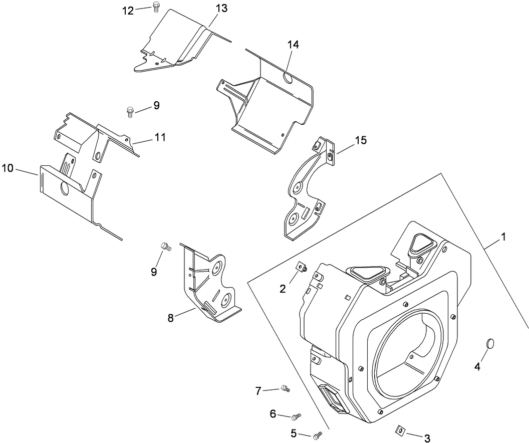 Blower Housing and Baffle Assembly Kohler CH23S-76585