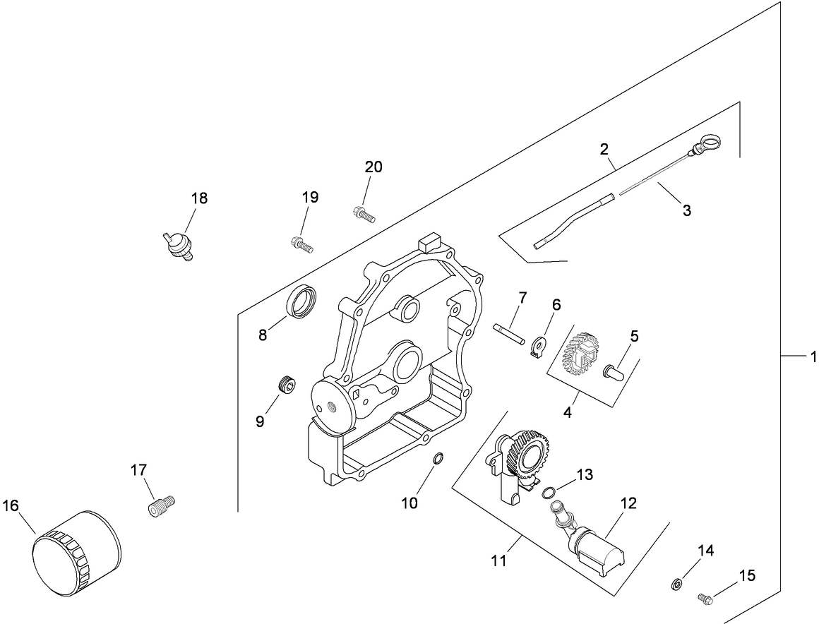 Oil Pan and Lubrication Assembly Kohler CH23S-76585