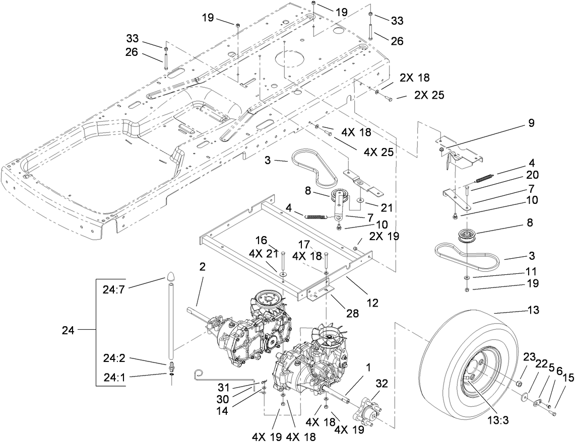 Hydro and Belt Drive Assembly