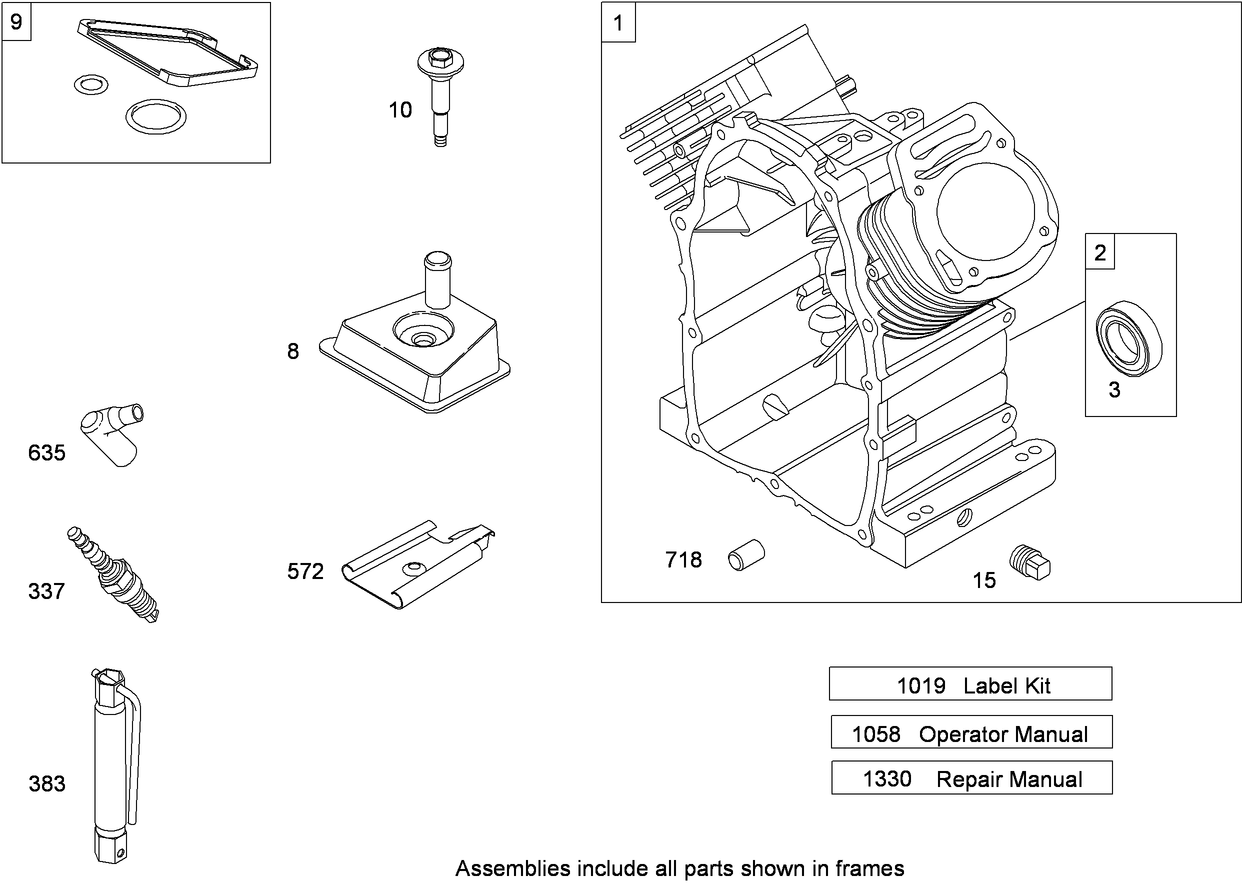 Cylinder Assembly Briggs and Stratton 356447-0200-E1