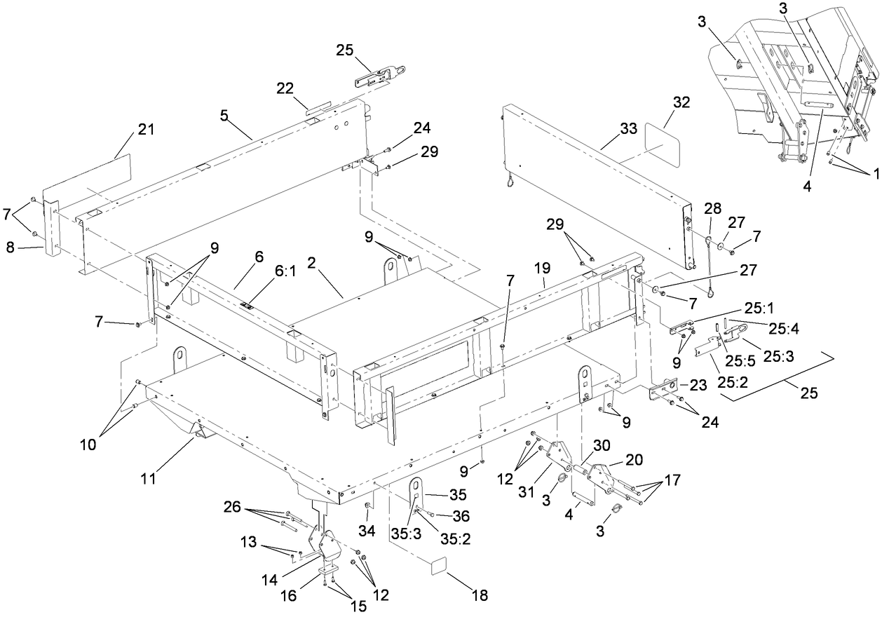 Full Bed and Side Panel Assembly