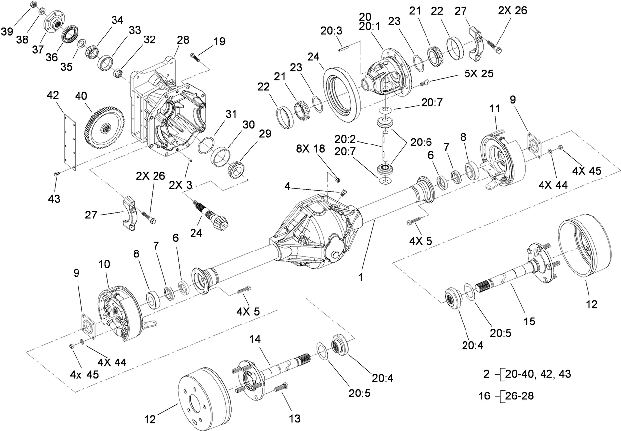 Front Axle Assembly No. 108-6599-03