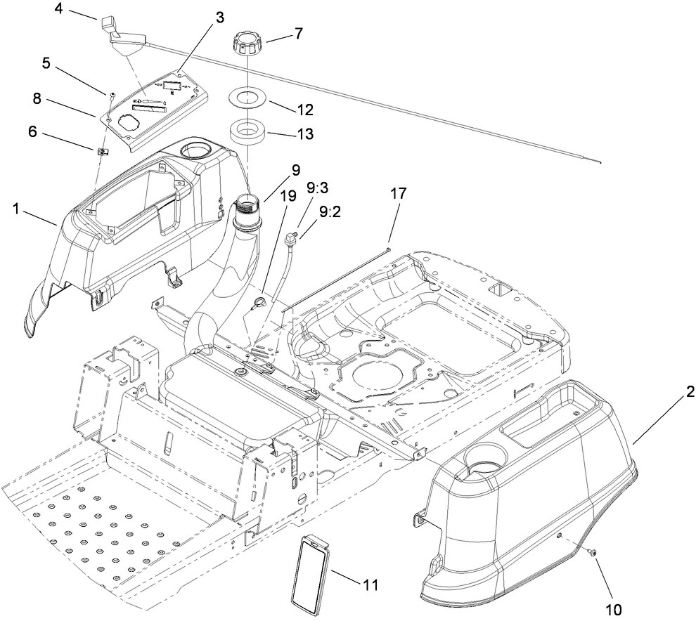 Styling and Fuel System Assembly