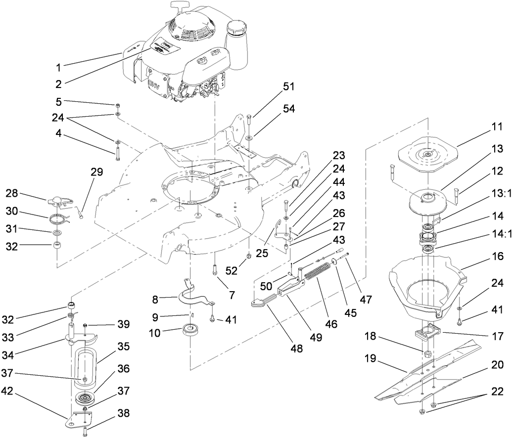 Engine and Blade Assembly