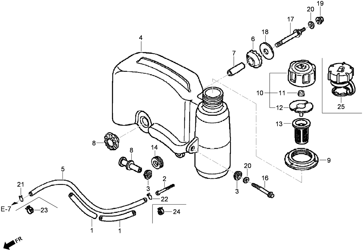 Fuel Tank Assembly Honda GXV160UH2 T1AH