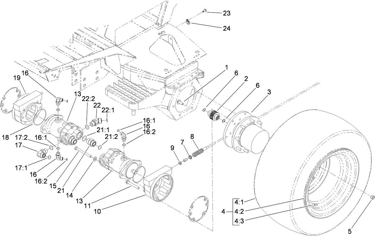 Front Drive and Brake Assembly