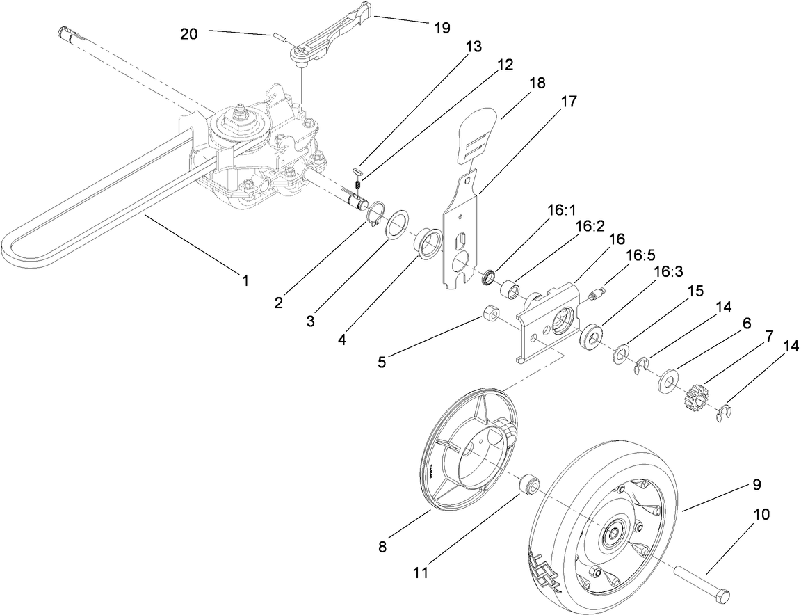Rear Drive and Wheel Assembly