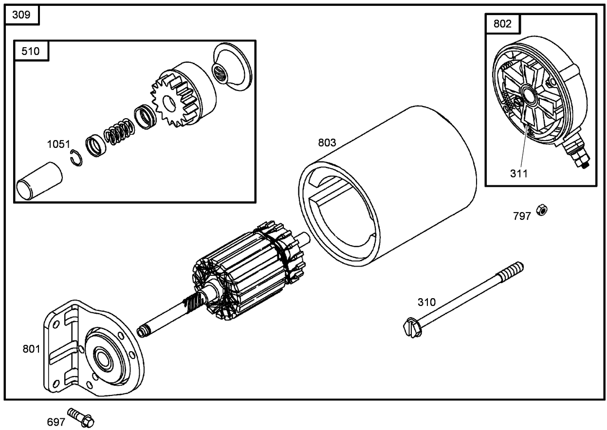 Starter Assembly  Briggs and Stratton 305447-0178-G2
