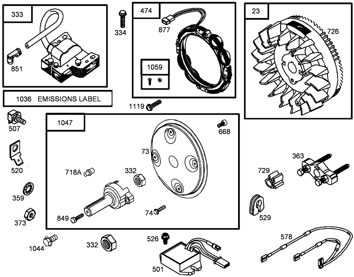 Flywheel Assembly  Briggs and Stratton 305447-0178-G2