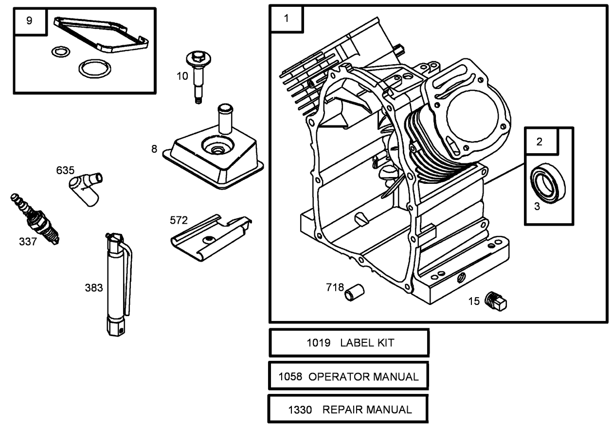 Cylinder Assembly  Briggs and Stratton 305447-0178-G2