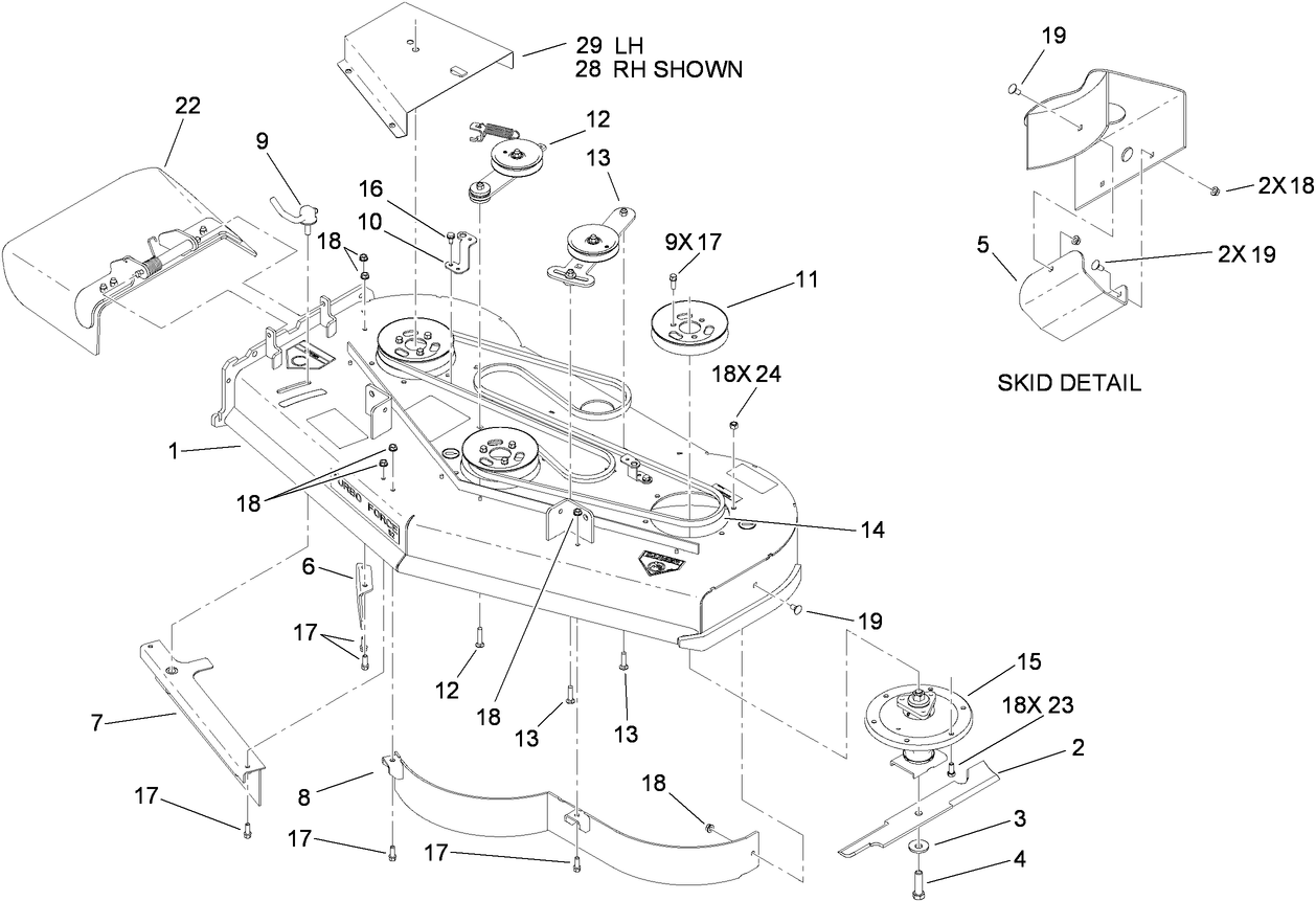 52 Inch Deck Assembly