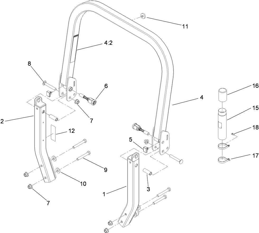 Roll-Over Protection System Assembly No. 116-0232