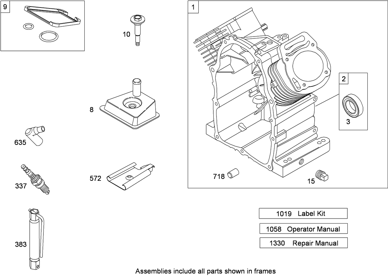 Cylinder Assembly  Briggs and Stratton 356447-0179-E2
