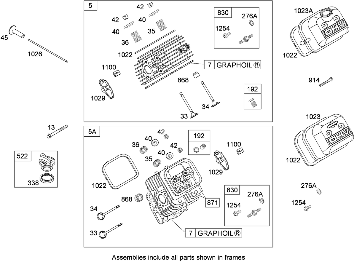 Cylinder Head Assembly  Briggs and Stratton 356447-0179-E2